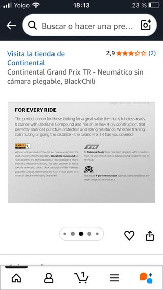 Cubierta Continental Grand Prix TR 28