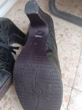 Botines tacón Rebeca Sanver negros