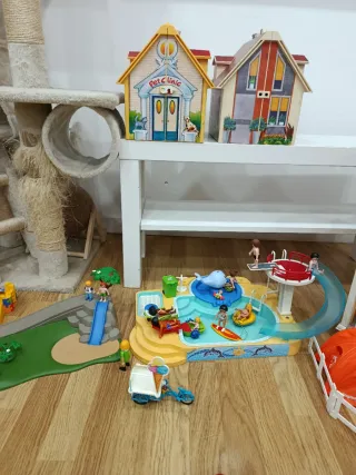 Lote Playmobil: Coche Porsche y Accesorios mansión