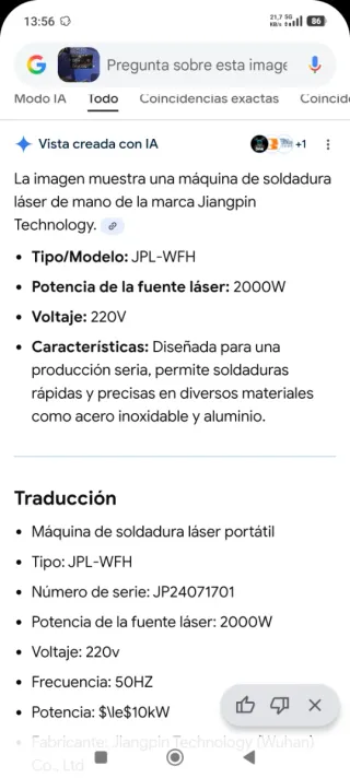 Soldador Láser Jiangpin Tech