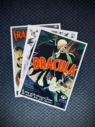 poster horror vintage cinema cult set mostri class