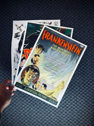 poster horror vintage cinema cult set mostri class