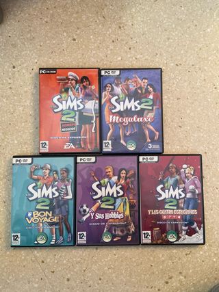 Pack 5 DVDs Los Sims 2 PC