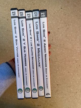 Pack 5 DVDs Los Sims 2 PC
