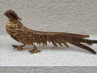 Pareja Faisanes salvajes Bronce Francés Años 50