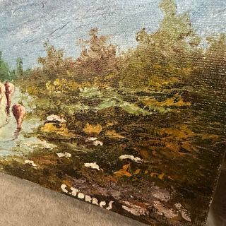 Pareja de lienzos óleo años 80