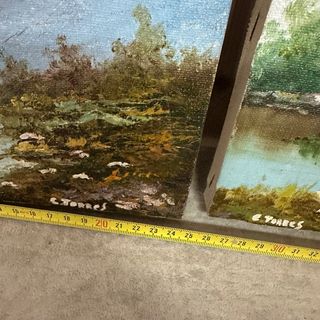 Pareja de lienzos óleo años 80