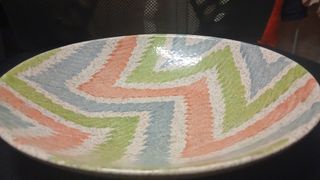 Grande piatto fondo ceramica multicolor