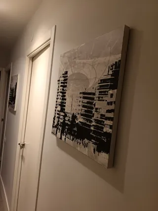 3 Quadri Moderni 50x50 N/B