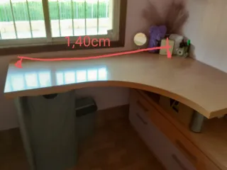 Escritorio de esquina de madera