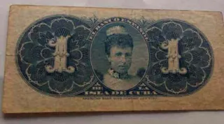 Billete 1 Peso Banco Español Cuba 1896