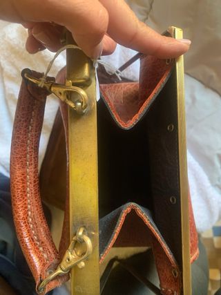 Bolso de Piel Marrón Vintage
