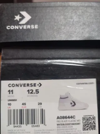 Converse Pro Blaze Talla 45 Nuevas