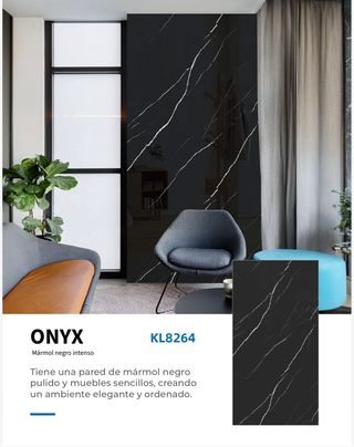 Panel PVC Mármol Negro 260x122cm