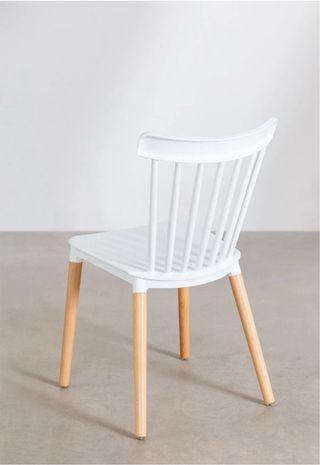 Silla Royal Blanca Plástico y Madera