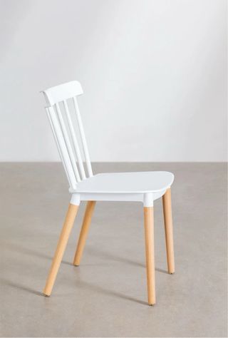 Silla Royal Blanca Plástico y Madera