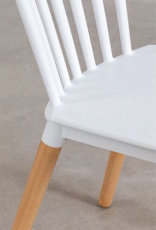 Silla Royal Blanca Plástico y Madera