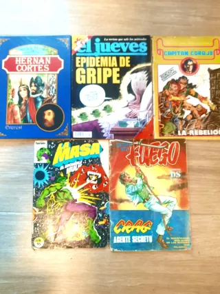 Lote 5 Cómics: Hernán Cortés, El Jueves, Capitán C