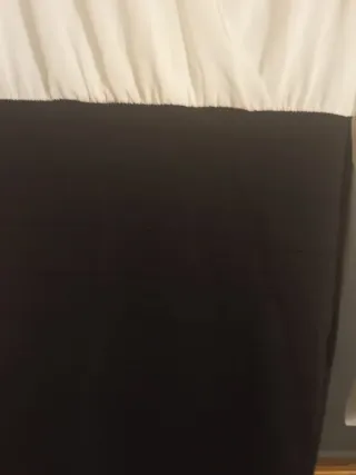 Vestido elegante blanco y negro Déjà Vu