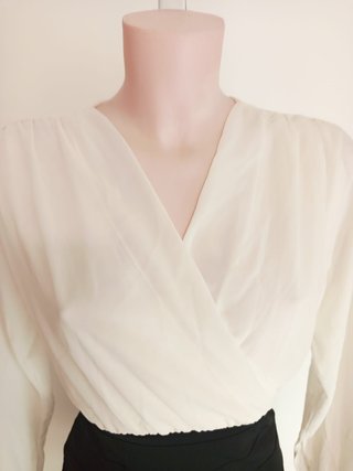 Vestido elegante blanco y negro Déjà Vu