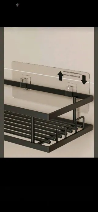 Juego Estantes Esquina Baño Negro