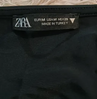 Top Zara incrociato nero taglia S