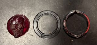 Lente fanale posteriore in rilievo vintage.