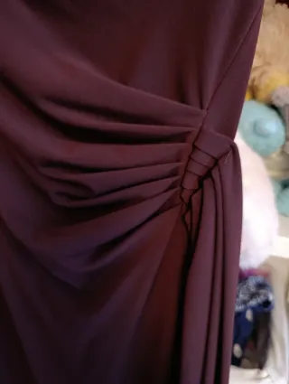 Vestido fiesta fruncido morado talla M