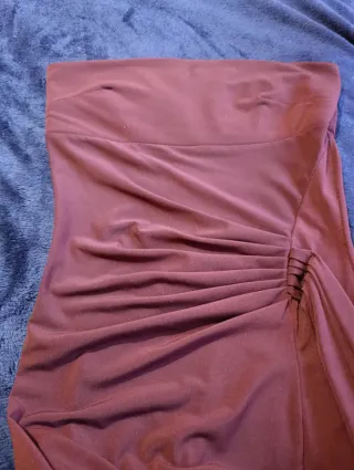 Vestido fiesta fruncido morado talla M