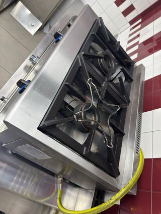 Cocina industrial doble fuego sobremesa