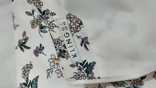 Vestido Kling flores midi cut out