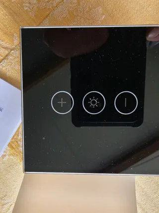 Interruptor / regulador táctil de cristal negro ma