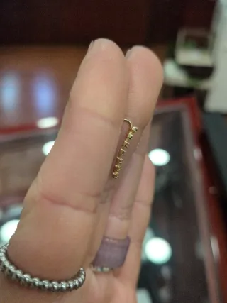 Pendientes Oro 18k Trepadores Circonitas Multicolo