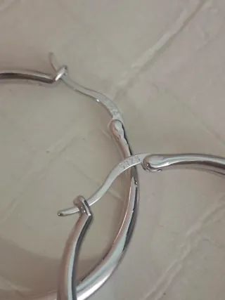 Pendientes Aros Dobles Plata 3cm