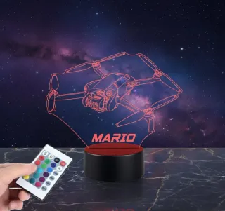 Lámpara LED 3d dron DJI Mini 4 Pro Personalizable