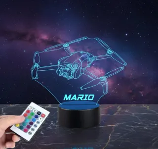 Lámpara LED 3d dron DJI Mini 4 Pro Personalizable