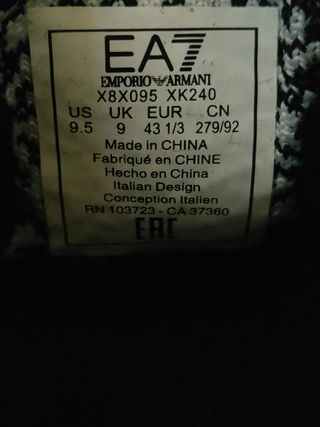 Zapatillas EA7 Emporio Armani Talla 43 1/3