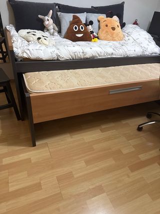 Cama nido con pupitre y almacenaje