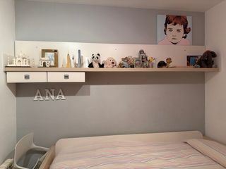 Cama 90 con almacenaje y estantería