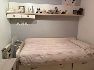 Cama 90 con almacenaje y estantería