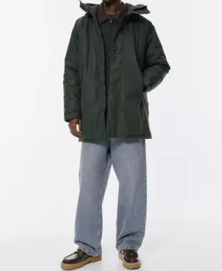 Chaqueta impermeable largo acolchado Pull&Bear M