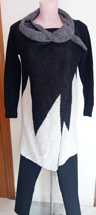 Chaqueta larga punto multiposición