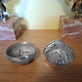 Antica Scatola di betel Cambogiana in argento 900