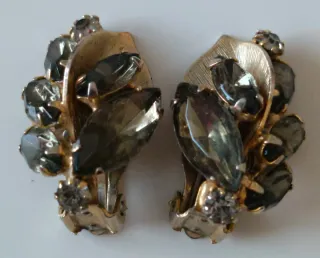 Clips Albert Weiss Vintage USA Marrones Dorados