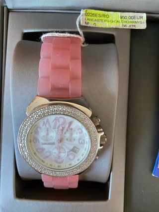 Reloj Lancaster Italy Nuevo Rosa y Plateado