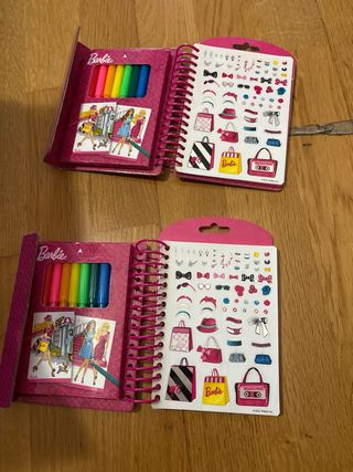 Barbie set diseño con Marcadores y Pegatinas