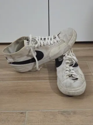 Nike SB Blazer Mid Tela Bianco Nero