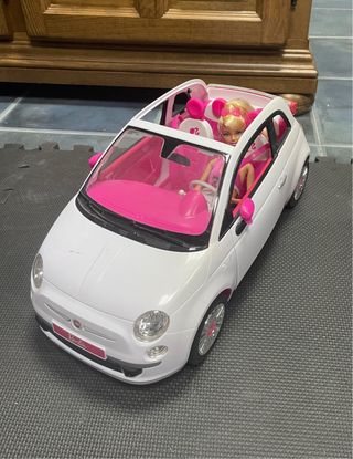 Auto Fiat Barbie Rosa e Bianca