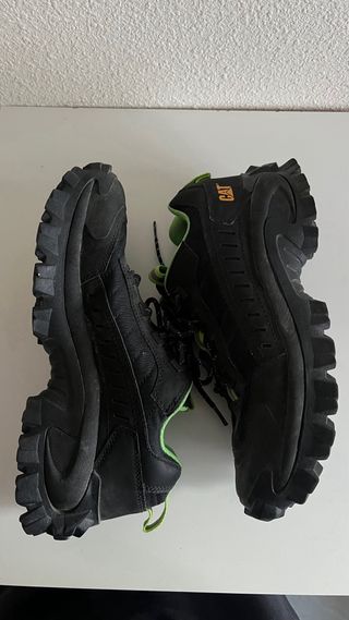 Zapatillas CAT Intruder Oxford Negras y Verdes