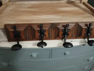 Perchero antiguo madera y metal